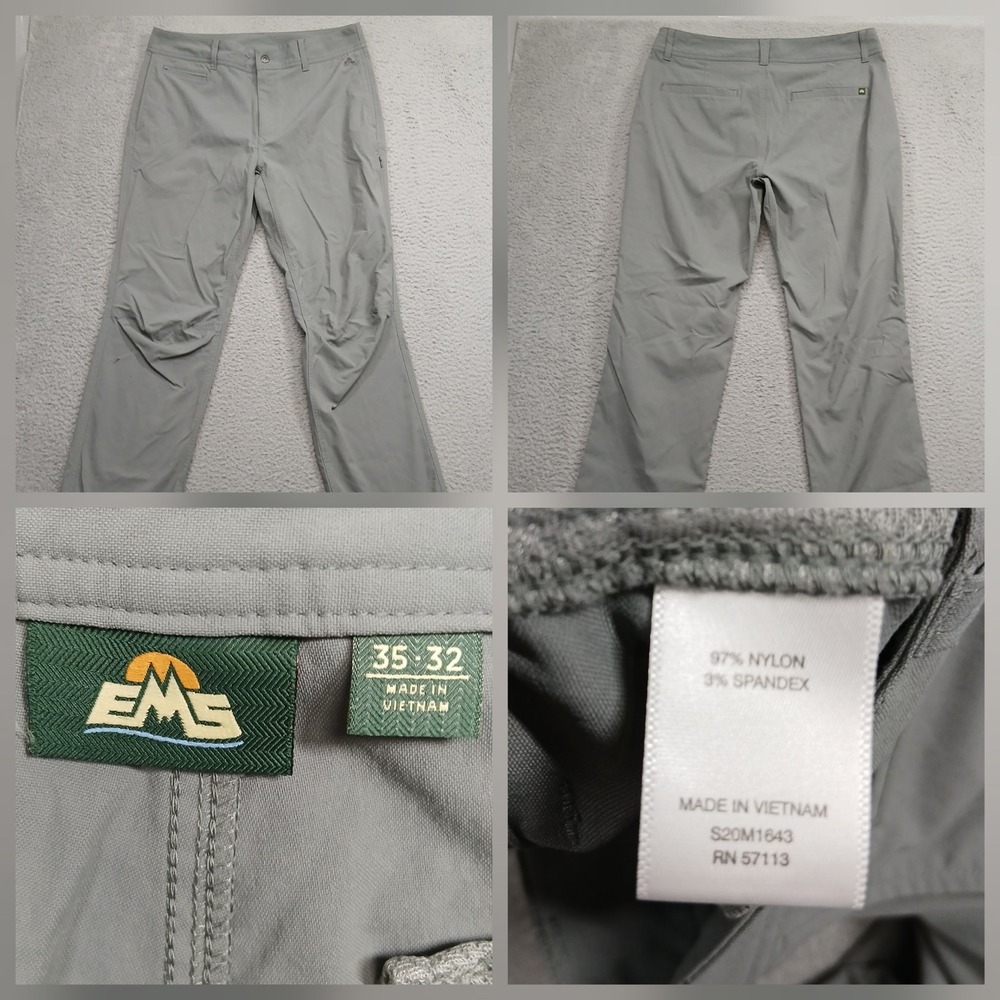 EMS Hiking Pants Mens‎ 35x32 Gray Stretch Outdoor Trail
